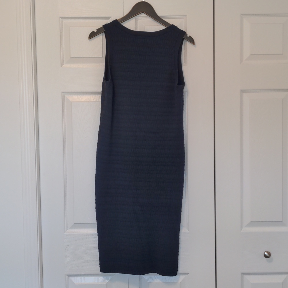 Hudson North Sleeveless Ribbed Midi Dress in Navy - Picture 3 of 5